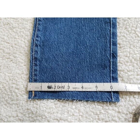 Good American Good Classic Skinnyish Fit Raw Hem Blue Hi-Rise Jeans Sz 8/29 - Picture 7 of 9